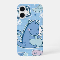 Schlafender blauer Drache – Süßes Traumland Kawaii