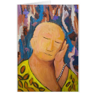 Schlafender Buddha (naives Expressionismusporträt)