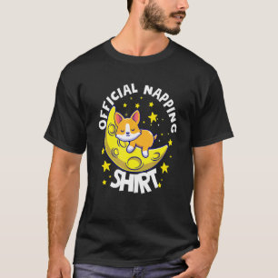 Schlafender Corgi offizieller schlummernder Hund T-Shirt