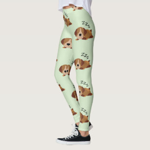 Schlafender Deutsch Kurzhaariger Hundeliebhaber ZZ Leggings