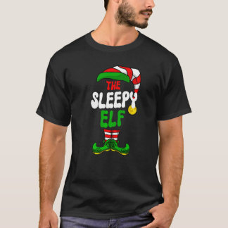Schlafender Elf-Pyjama-Matching-Gruppe Weihnachten T-Shirt