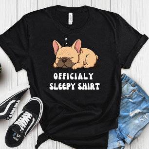 Schlafender Französischer Bulldogge Schlummerzeit  T-Shirt