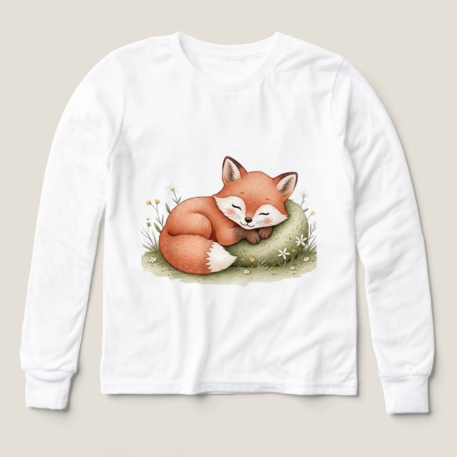 Schlafender Fuchs Waldkinderzimmer Kunst (Design Vorderseite)