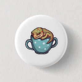 Schlafender Gecko Button