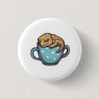 Schlafender Gecko Button