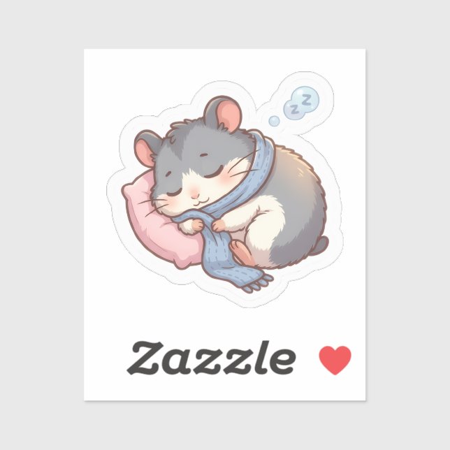 Schlafender Hamster Aufkleber ⭐ (Blatt)