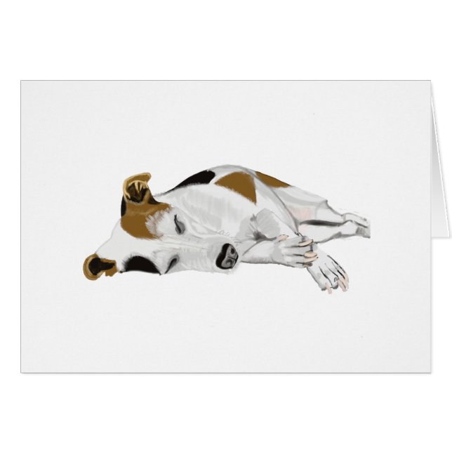 Schlafender Jack Russell (Vorderseite (Horizontal))