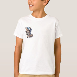 Schlafender Kaffee-Waschbär-Kinder T-Shirt