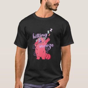 Schlafender Katze Wecker Schlummern Morgens T-Shirt