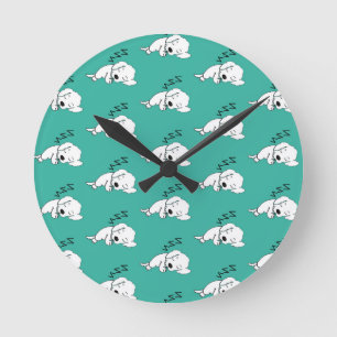 Schlafender Labrador Retriever Hundeliebhaber ZZZ Runde Wanduhr