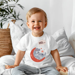 Schlafender lustiger Kinderdrache  Baby T-shirt