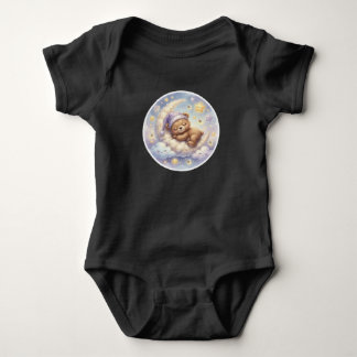 Schlafender Mondbär Baby Strampler