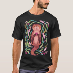 Schlafender Otter im Meer T-Shirt