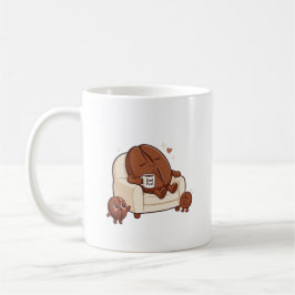 Schlafender Papa süße Kaffeebohne  Kaffeetasse