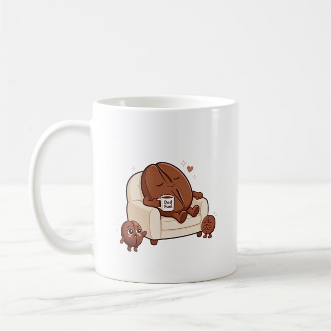 Schlafender Papa süße Kaffeebohne  Kaffeetasse (Links)