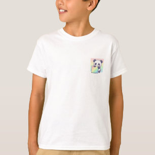 Schlafender Pastell-Panda-Regenbogen Kinder T-Shirt