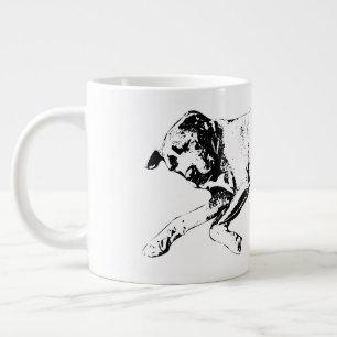 Schlafender Pit-Mix, gemütliches Weihnachten Jumbo-Tasse