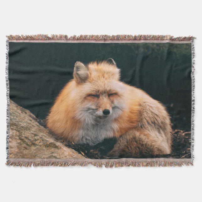 Schlafender Rotfuchs Decke (Vorderseite)
