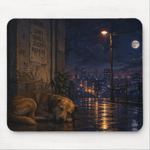 schlafender Straßenhund Mousepad