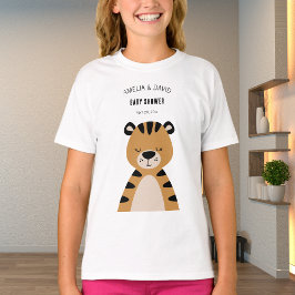 Schlafender Tiger Neutral Baby Shower Outfit T-Shirt