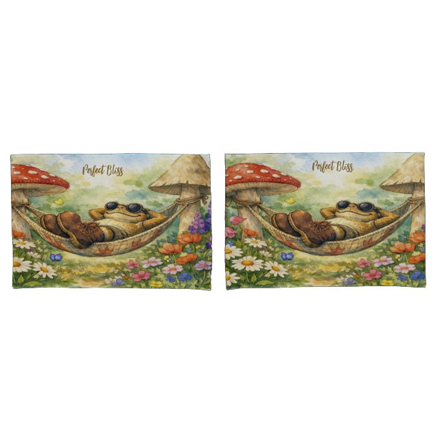 Schlafender Toad und Pilze Kissenbezug-Set  Kissenbezug (Vorderseite-Set)