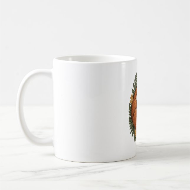 Schlafender Wald Fuchs mit Farnen Kaffeetasse (Links)