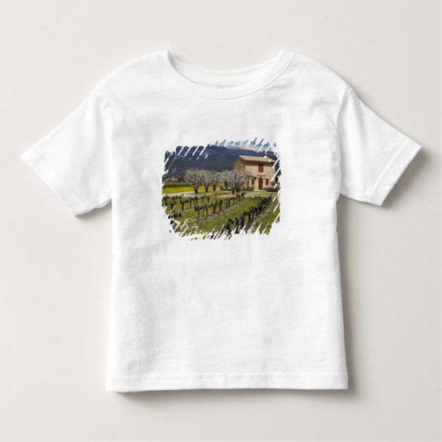 Schlafender Weinberg, Frucht blüht, Steinhaus, Kleinkind T-shirt (Vorderseite)