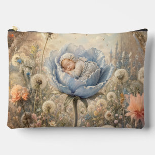 Schlafendes Baby in blauer Blume Baby  Zubehörtasche