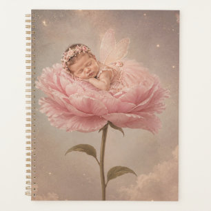 Schlafendes Baby rosa Blume Planer