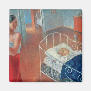 Schlafendes Child, 1924 Magnet