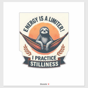 Schlafendes Faultier Vintage Lustiges Introvert Sh Aufkleber