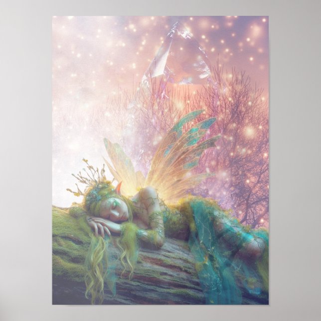 Schlafendes Feenposter Poster (Vorne)