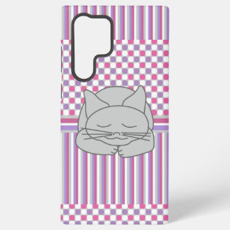 Schlafendes Graues Katzenmuster Samsung Galaxy Hülle