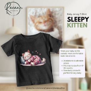 Schlafendes Kätzchen Baby Fein-Jersey-T-Shirt T-shirt