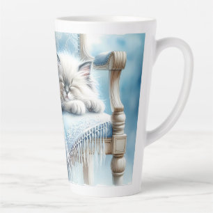 Schlafendes Kätzchen Blau Cottagecore Traum Milchtasse