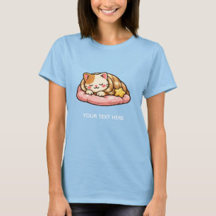 Schlafendes süßes Kätzchen des träumerischen Gesch T-Shirt