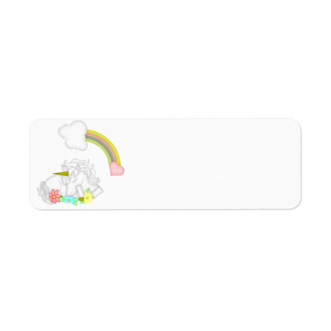 Schlafendes weißes Einhorn Regenbogen Blumen Fanta (Vorne)