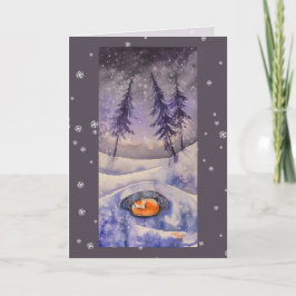 Schlafenfuchskarte Feiertagskarte