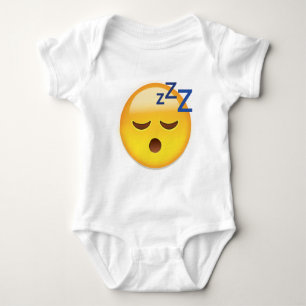 Schlafengesicht Emoji Baby Strampler