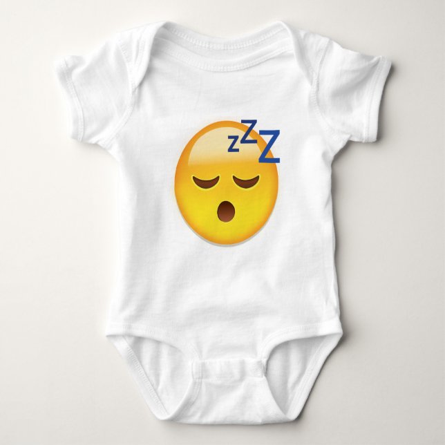 Schlafengesicht Emoji Baby Strampler (Vorderseite)