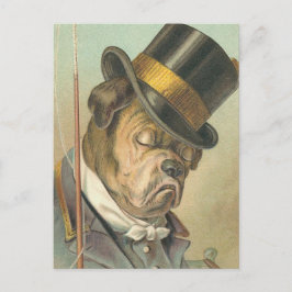 "Schlafenhunde" Vintage Illustration Postkarte