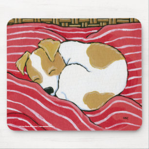 SchlafenJack-Russell-Welpen-Hundekunst Mousepad
