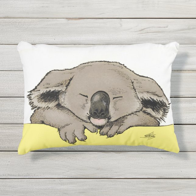 Schlafenkoala Kissen Für Draußen (Vorderseite)