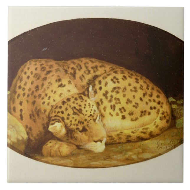 Schlafenleopard George-Stubbs |, 1777 (Email an Fliese (Vorderseite)