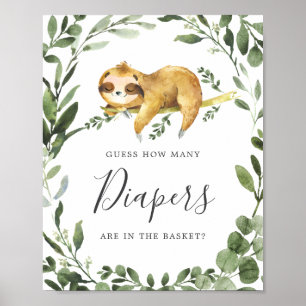 Schläfenmiete Baby-Dusche schätzt wie viele Windel Poster