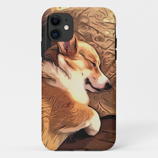 Schlafenpembroke-WaliserCorgihund Case-Mate iPhone Hülle (Rückseite)
