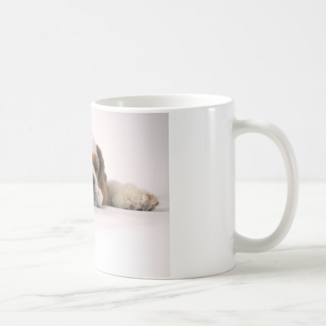 Schlafenrotes/weißes Cocker spaniel Kaffeetasse (Rechts)