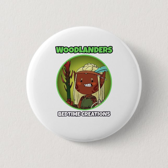 Schlafensschöpfungen Waldbewohner Knopf Button (Vorderseite)