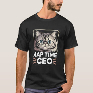 Schlafenszeit CEO Lustige Perserkatze Bürohumor T-Shirt