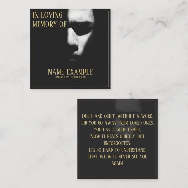 Schlaffläche in Halbschattenkarte Mitteilungskarte (Vorne/Hinten)